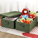 HOONEX Storage Bins with Lids for Organizing, Pack of 2, Storage Boxes with 2 Carrying Handles and Sturdy Heavy Cardboard, 16.5" L x 11.8" W x 7.5" H for Shoes, Books, Clothes, Olive by TinyTreasures Baby Boutique