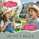 Walkie Talkies for Kids,5 Colourful Channels 2 Way Radio,Compass Flashlight and Magnifying Glass,3 Miles Long Range for Adventure Game,Outside, Camping, Hiking,Toys for 3-12 Year Old Boys Girls by TinyTreasures Baby Boutique