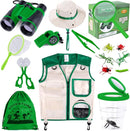 GINMIC Kids Explorer Kit & Bug Catching Kit, 16 Pcs Outdoor Exploration Safari Kit for Kids Camping with Binoculars, Adventure, Hunting, Hiking, Educational Toy Gift for 3-12 Years Old Boys Girls by TinyTreasures Baby Boutique