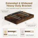 12 Inch Deep Floating Shelves, 16 x 12 Floating Shelf for Books, Rustic Wood Deep Wall Shelves for Home Storage & Display, 2" Thicked Shelves for Kitchen, Living Room, Bedroom, Rustic Brown, 2 Pack by CozyNest Decor