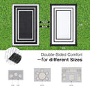 OLANLY Outdoor Rug 6x9 ft Waterproof, Reversible Outdoor Plastic Straw Rug, RV Mat, Indoor Outdoor Carpet Clearance for Patio, Camping, Balcony, Deck, Backyard, Black & White by GreenHaven Gardens