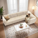 Modular Sectional Sofa with Chaise U Shaped Sectional Couch for Living Room, 5-Seater Comfy Cloud Couches, Plush Corduroy, Beige by CozyNest Decor