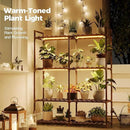Bamworld Plant Stand with Grow Lights for Indoor Plants Wood Plant Shelf 4 Tier Large Flower Stand for Mutiple Plant Holder Rack for Patio Living Room Balcony by GreenHaven Gardens