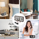 SZELAM Alarm Clock for Bedroom,LED and Mirror Digital Clock Large Display,with Dual USB Charger Ports,Auto Dim,Snooze Mode,Modern Desk/Wall Electronic Clock for Girl Woman Mom Teens - Rose Gold by CozyNest Decor