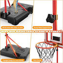 Kids Indoor Basketball Hoop with Scoreboard & Timer,Toddler Adjustable Height Basketball Goal Toy for Outdoor Backyard,Sports Game Play by TinyTreasures Baby Boutique