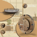 Acacia Wood 12" Lazy Susan Turntable Organizer for Table Top, Farmhouse Round Wooden Lazy Susan for Cabinet Kitchen Centerpieces Coffee Table, for Condiments Spices, Bathroom Vanity Tray Decor by CozyNest Decor