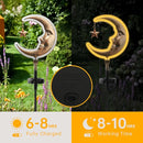 Solar Outdoor Garden Lights - Outdoor Decor Butterfly Neon Lamp Patio Path Decor(2 Pack) (Copper Moon) by GreenHaven Gardens