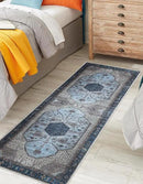 Keen Home Design 2x12 Rug - Machine Washable Runner Rug with Non-Slip Backing, Ideal for Hallway, Entryway, Kitchen, Laundry Room - Vintage, Easy Clean, Durable, Low Pile - (2'6" x 12') by CozyNest Decor