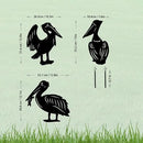 3 Pack Pelican Metal Garden Decorative Stakes, Weather Proof Silhouette Statues for Yard, Patio,Outdoor Decor for Pelican Lovers and Pet Owners by CozyNest Decor
