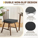 downluxe Chair Cushions for Dining Chairs, Waterproof Kitchen Chair Pads, Non-Slip Dining Seat Cushion with Ties, 17" x 16" x 2.5", Dark Grey, 6 Pack by CozyNest Decor