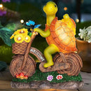 Garden Turtle Outdoor Statue -Solar Turtle Statue Outdoor with Lighted Sunflower,Turle Figurine for Garden Decor,Turtle Gifts for Women by GreenHaven Gardens