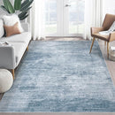 Area Rugs 5x7 Living Room: Washable Rug Modern Abstract Large Rugs Soft Non Slip Neutral Rug Stain Resistant Indoor Carpet for Bedroom Kitchen Dining Room Table Nursery Home Office Rugs(Blue,5'x7') by TinyTreasures Baby Boutique