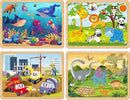 Puzzles for Kids Ages 4-6, Set of 4 Packs with 24-Piece,Preschool Educational Brain Teaser Toys for Boys and Girls 3-8 Years Old by TinyTreasures Baby Boutique