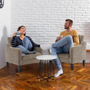 VINGLI Accent Chair for Living Room Chairs Light Brown Reading Chair for Bedroom Scooped Arm Chair Mid Century Modern Accent Chairs Upholstered Comfy Chair for Apartment, Waiting Room by CozyNest Decor