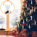 DRomance Christmas Tree Flameless Taper Candle Lights Battery Operated with 10-Key Remote and Timer, 30 Pack Plastic 3D Wick Flickering LED Taper Candles Multi-Using Home Garden Holiday Decor 3.4" by GreenHaven Gardens