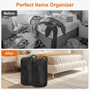 Femuar Laundry Bag Backpack Durable Laundry Bag with Shoulder Straps and Mesh Pockets Portable Laundry Dirty Clothes Hamper Bag for College Dorm (Black) by CozyNest Decor