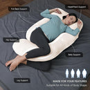 MOON PARK Pregnancy Pillows for Sleeping - U Shaped Full Body Maternity Pillow with Removable Cover - Support for Back, Legs, Belly, HIPS - 57 Inch Pregnancy Pillow for Women - Ivory by TinyTreasures Baby Boutique