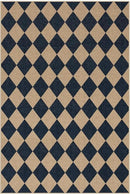 Lahome Checkered Easy Jute Outdoor Rug, Large 6x9 Rug for Living Room Checkerboard Indoor Outdoor Carpet, Farmhouse Patio Office Mat Geometric Non Slip Black Carpet for Backyard Dining Room by CozyNest Decor