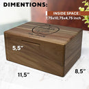 Retirement Gift for Teacher - Wooden Keepsake Box, Teacher Appreciation Gifts Personalized, Farewell Gift for Teachers, Keepsake Chest Acacia Wood, Custom Engraved Design, 11.5 x 8.5 x 5.5 in by TinyTreasures Baby Boutique