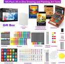 iBayam Deluxe Art Set, 195-Pack Artist Gift Box, Arts and Crafts Drawing Painting Kit Art Supplies for Adults Kids, Art Kits Paint Set with 24 Acrylic Paint, Sketchbook, Canvases, Crayons, Pencils by TinyTreasures Baby Boutique