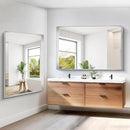 Silver Bathroom Mirror, 60x40 Inch Rectangular Framed Mirror, Large Wall Mounted Bathroom Vanity Mirror Over Sink for Bedroom,Restroom, Living Room, Hangs Vertically or Horizontally by CozyNest Decor