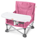 Bright Starts Pop 'N Sit Portable Booster, Indoor/Outdoor Use, Floor Seat with Feeding Tray, Pink, 6 Mos - 3 Yrs by TinyTreasures Baby Boutique