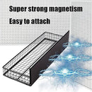 Magnetic Shelf for Fridge Magnetic Basket Organizer Wire Mesh Magnetic Holder Magnet Shelf Accessories for Office Kitchen Classroom Storage, Black-Low, 13.77" x 5.11" x 1.7 by CozyNest Decor