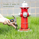 Fake Fire Hydrant for Dogs to Peed on, Dog Fire Hydrant Pee Post, 14.5" Backyard Decor Outdoor Statues Firefighter Gifts for Men (with Base Design) by GreenHaven Gardens