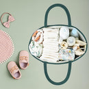 Large Baby Diaper Caddy Organizer for Girl Boy Rope Nursery Storage Bin Basket Portable Holder Tote Bag for Changing Table Car Travel Baby Shower Gifts basket dark green by TinyTreasures Baby Boutique