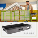 HOMELUX THEORY 2pc Low Profile Under Bed Storage Containers, Thin Under Couch Storage Organizer with Bins & Lids, Underbed Storage Box Ideal for Seasonal Clothes, Blankets, Fabric & Shoes (Dark Gray) by CozyNest Decor