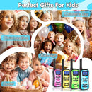 Qniglo Kids Walkie Talkies Rechargeable with USB Charger, 3 Pack Walki Talki for 3-12 Years Old Boys Girls Toys Gifts, Walkie-Talkies with Flashlight Lanyard for Camping Games and Indoor Playing by TinyTreasures Baby Boutique