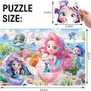 Jumbo Floor Puzzle for Toddlers & Kids Ages 3-5, 48-Piece Mermaid and Underwater Large Jigsaw Puzzle with Educational Fun, Great Gift for Boys & Girls Ages 4-8 by TinyTreasures Baby Boutique