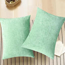 CaliTime Throw Pillow Covers Decorative 20 X 26 Inches Pack of 2 Cozy Chenille Standard Pillow Shams Cases for Couch Sofa Bed Living Room Home Grey Green by CozyNest Decor
