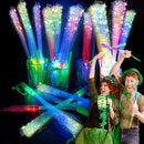28 PCS Glow Fiber Wands Sticks, Halloween Glow Sticks, LED Light Wands, Glow in The Dark Party Supplies, Fiber Optic Wands, LED Flashing Sticks, Fiber Optic Light Wand Stick for Party by TinyTreasures Baby Boutique
