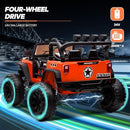 24V 9Ah Ride on Toy for Big Kids, 4WD 2 Seater Ride on Car Truck with Remote Control, 4x200W Motor - Orange by TinyTreasures Baby Boutique