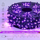 JMEXSUSS 500 LED Purple Christmas Lights, 173ft 8 Modes Christmas String Lights Outdoor Waterproof, Green Wire Purple LED Christmas Tree Lights for Indoor Party House Christmas Decorations by GreenHaven Gardens
