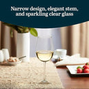 Libbey Vina White Wine Glasses Set of 6, 18.25 Oz Elegant, Fancy Glasses Drinking Set, Stemmed Wine Glasses for Weddings, Birthdays, Parties and More by CozyNest Decor