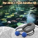 Pond Aerator Pump Pond Aeration Kit with Check Valves Air Stones Airline Tubing, All-in-1 Pond Deicer Pond Air Pumps for Outdoor Ponds up to 2000 Gallon by GreenHaven Gardens