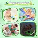 TKY Baby Bath Thermometer with LED Display-Rechargeable Water&Room Temperature Monitor, Floating Toy with Temp Alert, Waterproof for Newborns, Nurseries - Must Have Bath Essentials (Green Tortoise) by TinyTreasures Baby Boutique