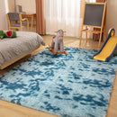 Area Rugs 8x10, Fluffy Rugs for Living Room, Ultra Soft Rugs for Bedroom, Non-Slip Indoor Carpet for Nursery, Kids Room, Playroom, Home Decor, Tie-Dyed Blue by TinyTreasures Baby Boutique
