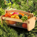 Garden Harvest Basket Mesh Storage with Handle Versatile Gardening Fruits Vegetables Gathering Basket Garden Supply Gardener Gift Spring for Washing Holding (Wood Color,13.4in) by GreenHaven Gardens