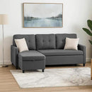 Pull Out Couch, Oversized Sleeper Sofa Couch, Sectional Sleeper Sofa Bed for Living Room Bedroom Lounge (Grey, 73 Inch) by CozyNest Decor