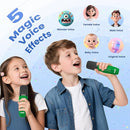 Mini Karaoke Machine for Kids Adults, Portable Bluetooth Mini Karaoke Microphone Singing Speaker Karaoke Player with 2 Wireless Mic, for All Smartphones,Birthday, Family,Home Party (Dark Green) by TinyTreasures Baby Boutique