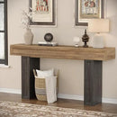 Rresyet 63 Inch Long Console Table, Sofa Table Behind Sofa, Wooden Entryway Table, Farmhouse Entryway Table for Entry, Hallway, Living Room (Wood) by CozyNest Decor