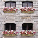 4 Pack 30 Inch Window Boxes Planters Railing Planter Box with Adjustable Brackets for Porch Fence Patio Balcony Hanging Flower Baskets with Coco Liners for Outdoor Garden Decor - Grey by GreenHaven Gardens