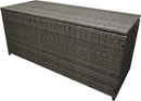 Oakland Living Grey Indoor and Outdoor Balcony Patio Deck Porch Pool 113 Gallon Wicker Storage Box Trunk Bin with Metal Frame by GreenHaven Gardens