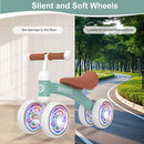 Baby Balance Bike Toys for 12-36 Months Kids Toy Boy and Girls Gifts Toddler Best First Birthday Gift Children Walker No Pedal Infant 4 Wheels Bicycle (Colorful, Green-Light) by TinyTreasures Baby Boutique