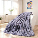 UKELER Soft Faux Fur Throw Blanket 50''x60'' Dark Grey Reversible Shaggy Blanket Plush Thick Fluffy Blankets Throws for Bed, Couch, Sofa, Office, Camping by CozyNest Decor