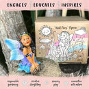 WILD PIXY Indoor Fairy Figurine – Miniature Fairy for Gardens, Ornaments, or Cake Toppers, Fairy Garden Decor and Accessories, Premium Resin, Designer Gift Box with Poem Card by GreenHaven Gardens