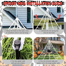 16.4 X 15.8Ft Giant Spider Web Halloween Decorations with 250 LED Lights, Halloween Spider Web Outdoor with 5Ft Large Spider, 3.53 Oz Stretch Web and 20 Small Spiders for Yard House Party Decoration by CozyNest Decor